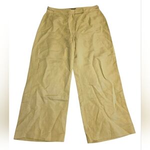 Mercer & Madison Wide Leg Linen Blend Green Pants Fully Lined Size 10 NWOT